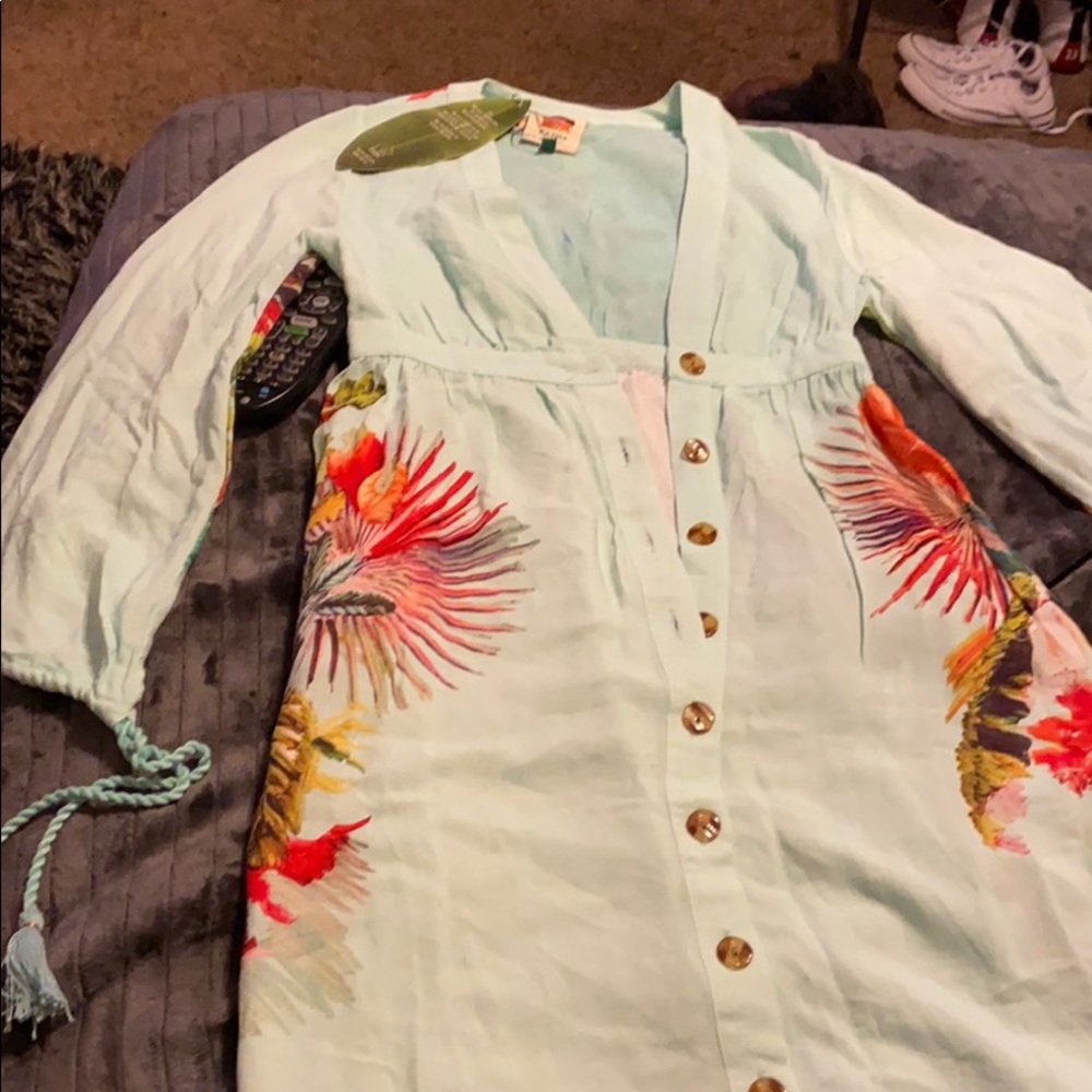 Floral Maxi Dress with Button Detail